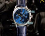 Copy Tag Heuer Carrera SS Blue Dial Blue Leather Watch 41MM